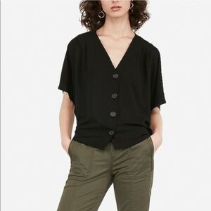 Express Button Front Dolman Sleeve Top
